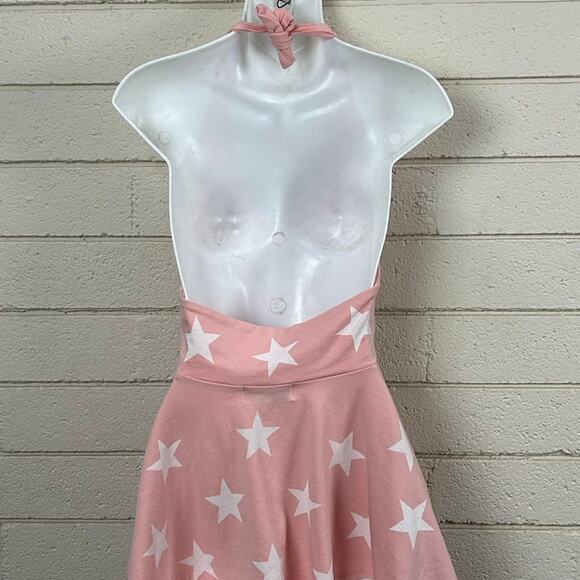 Wildfox Star Pink Halter Peplum Top size S - Picture 6 of 8